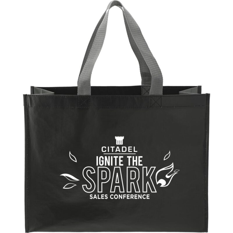 rPET Laminated Matte Shopper Tote - 4