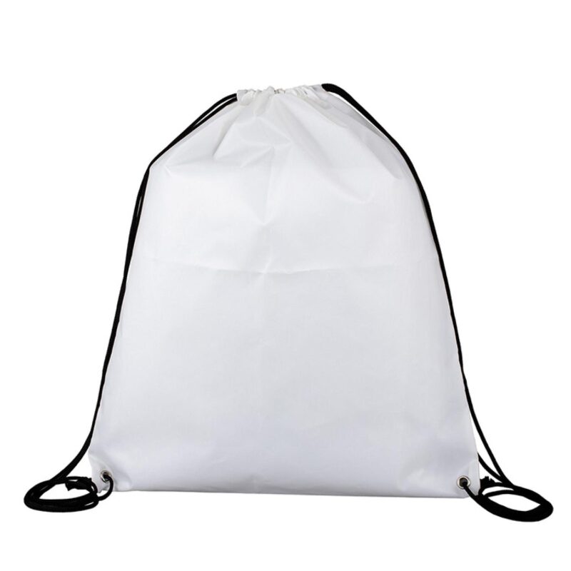 "LASSEN" 14" W x 17" H Full Color Import 210D RPET Drawstring Cinch Pack Backpack - 1