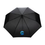 21" Impact AWARE™ RPET 190T Mini Auto Open Umbrella - Black - 4