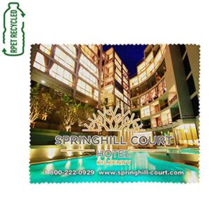 5"x 5" "The Chamarel" Recycled RPET Full Color Import Air Ship Microfiber Cloth & Screen