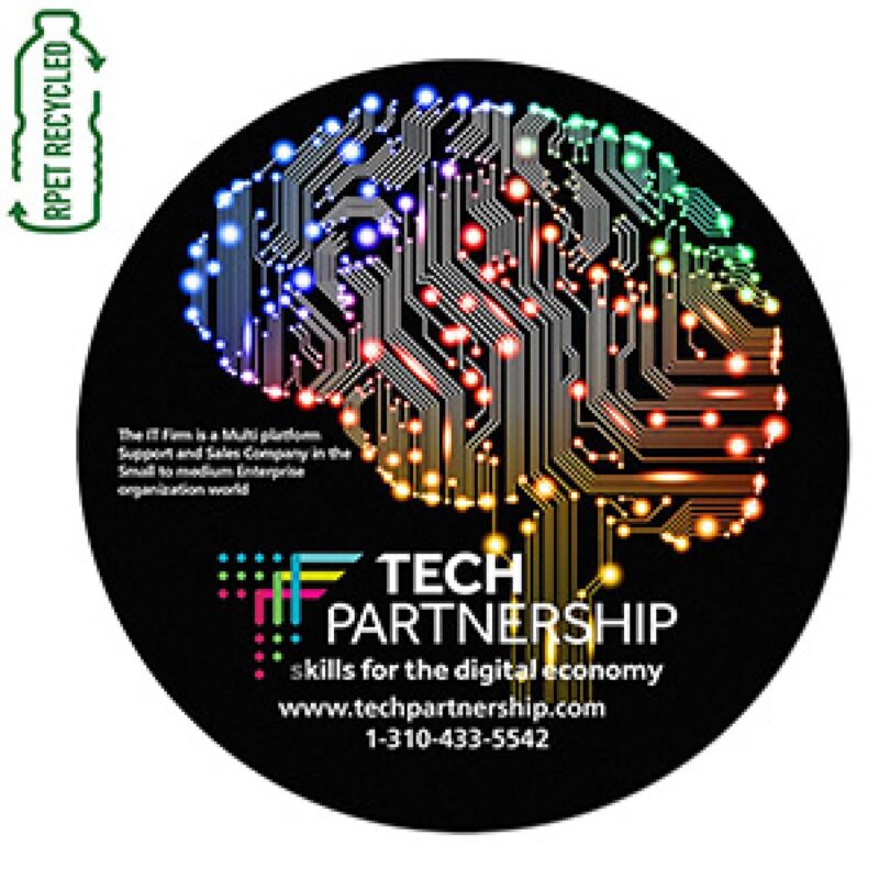 6-1/2" Washoe Circle Recycled RPET Full Color Import Air Ship Microfiber Cloth & Screen