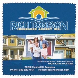 6"x 6" "Chamarel L" Recycled RPET Full Color Import Air Ship Microfiber Cloth & Screen Cl (Overseas)