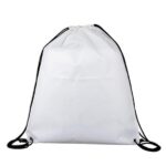 "LASSEN" 14" W x 17" H Recycled RPET Full Color Import 210D RPET Drawstring Cinch Pack Backpack - 1