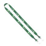 3/4" rPET Dye-Sublimated Double-Ended Lanyard With Metal Crimp and Swivel Snap Hook