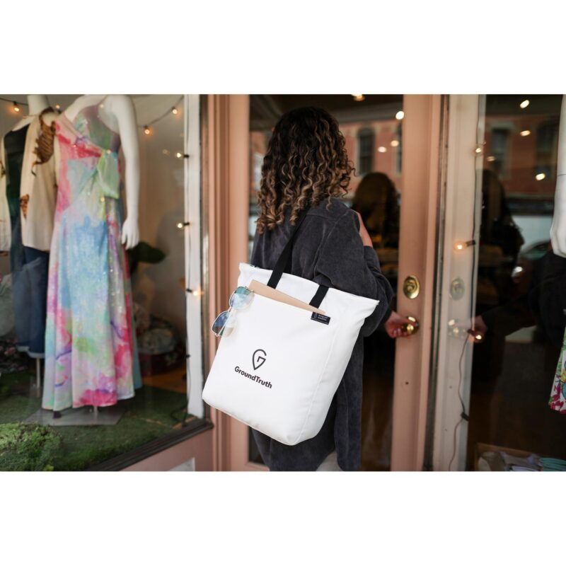 Renew AWARE™ rPET Zippered Tote - Cream - 3