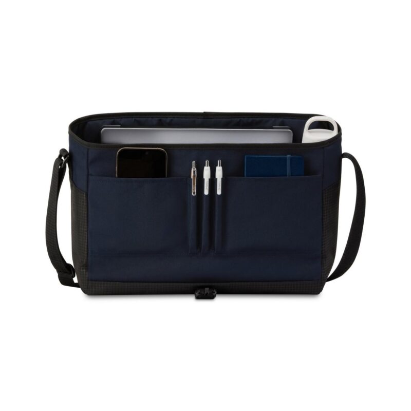 Peak Recycled rPET Laptop Messenger Bag - Navy - 2