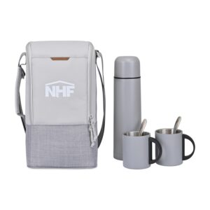 Parkview Recycled rPET Insulated Coffee-to-Go Carry Tote - Greystone
