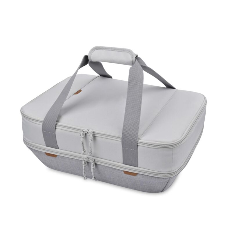 Parkview Recycled rPET Insulated Dual Food Carrier - Greystone - 1