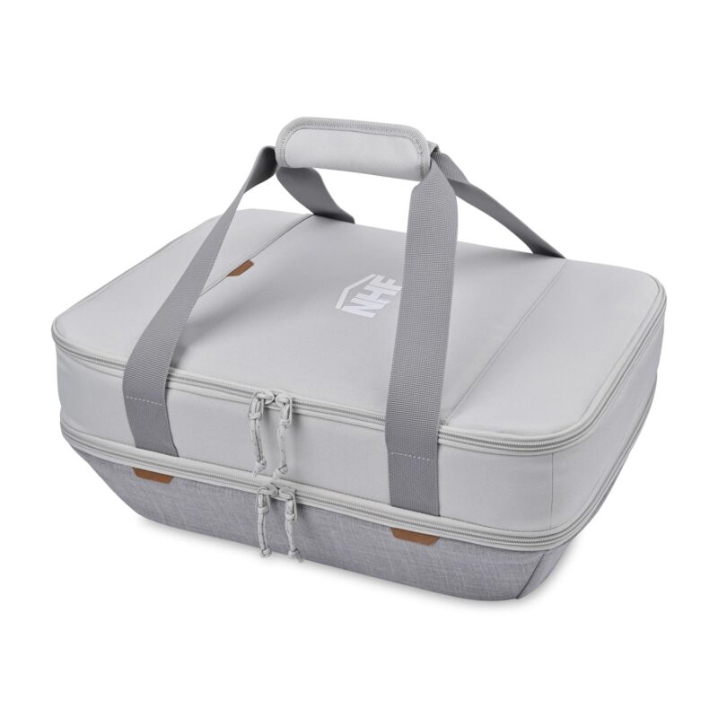 Parkview-Recycled-rPET-Insulated-Dual-Food-Carrier-Greystone-101749-774 Parkview Recycled rPET Insulated Dual Food Carrier - Greystone