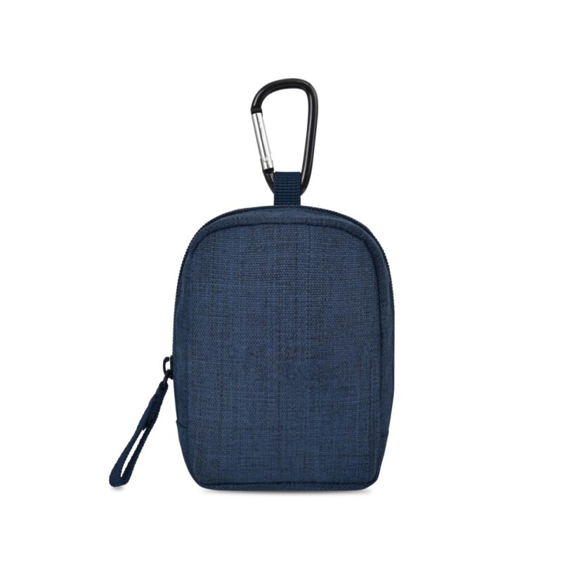 Fletcher Recycled rPET Mini Pouch Bag Charm - Navy Heather - 1