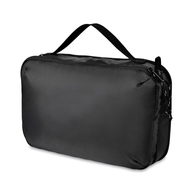 Parker Recycled rPET Dual Zippered Pouch - Black - 3