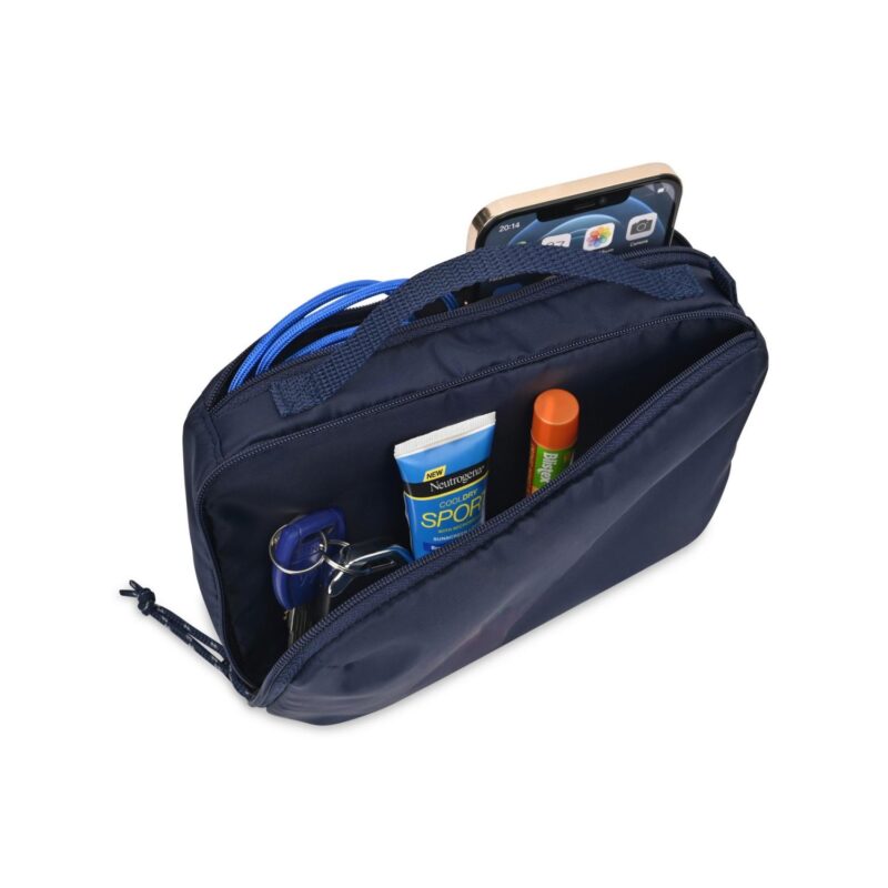Parker Recycled rPET Dual Zippered Pouch - Navy - 4