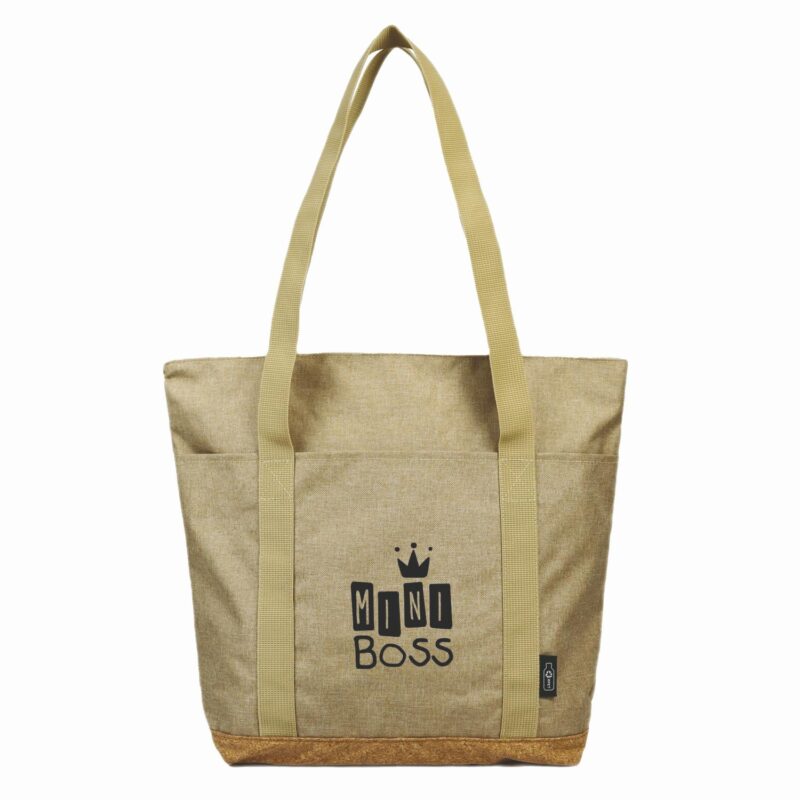 Sustainable Cork & RPET Tote With Zipper - 2