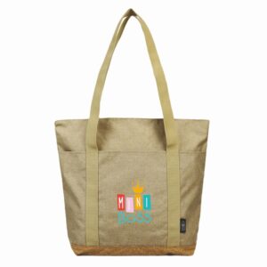 Sustainable Cork & RPET Tote With Zipper